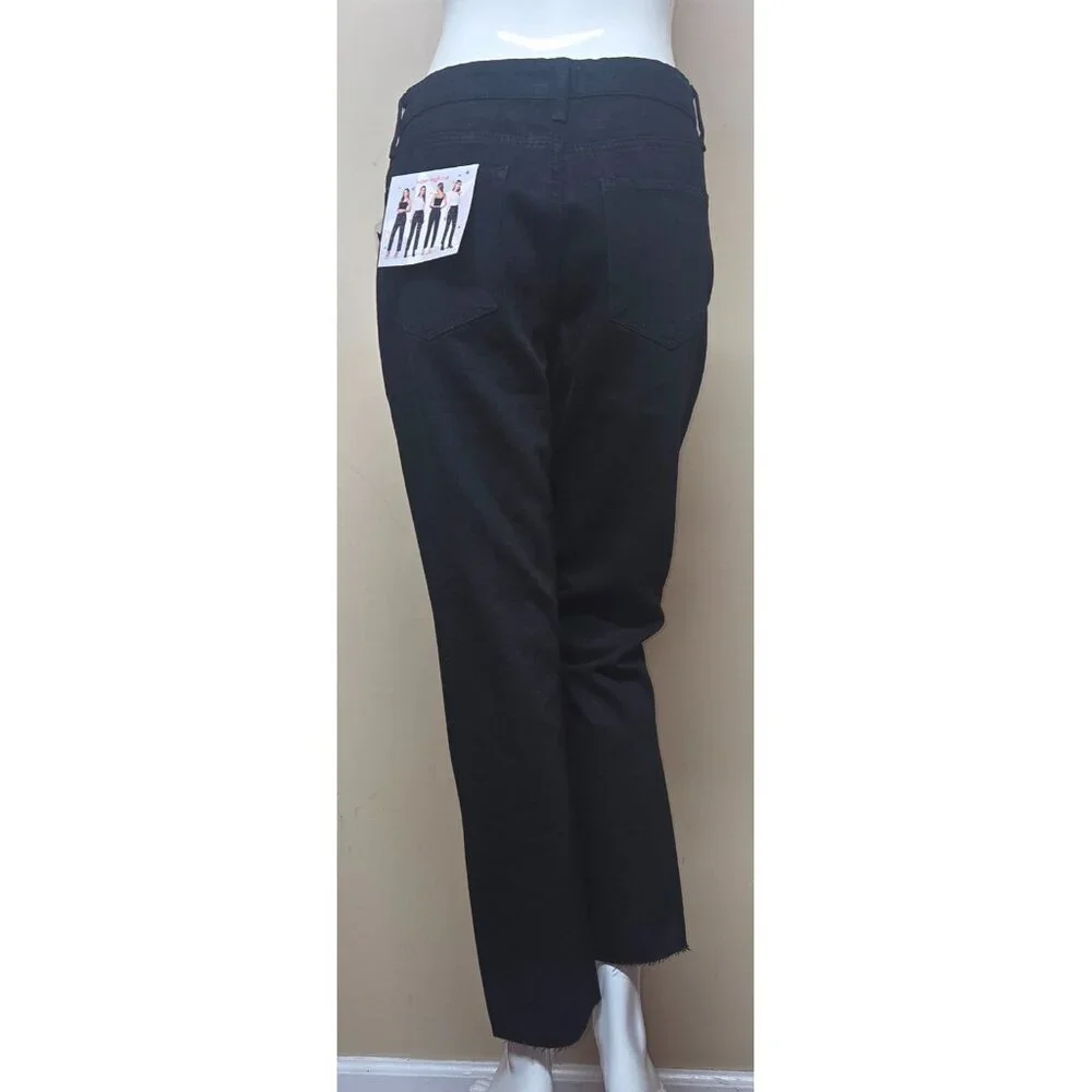 Simple Society Bling Stars Distress Super High Rise Black Jeans Size 7/ 28 NEW - Picture 9 of 10